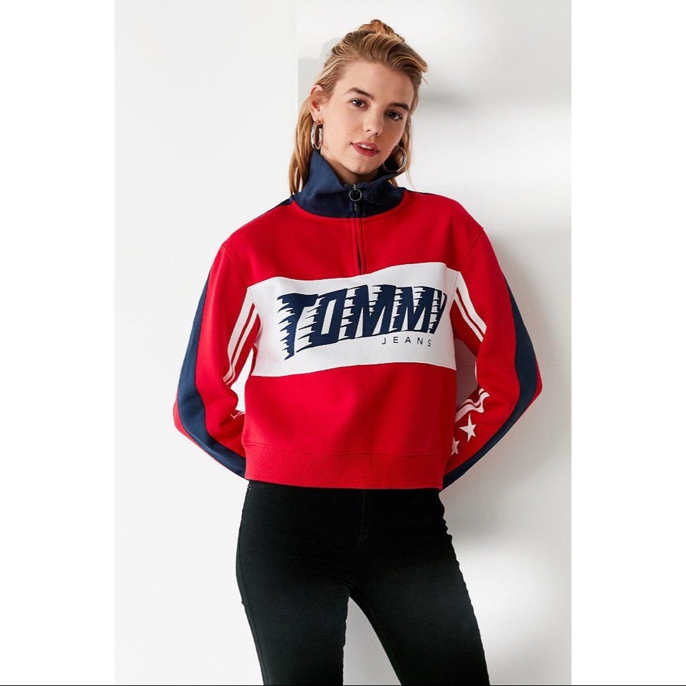 Limited‎ Edition Tommy Jeans Half-Zip Polo Racing Sweatshirt